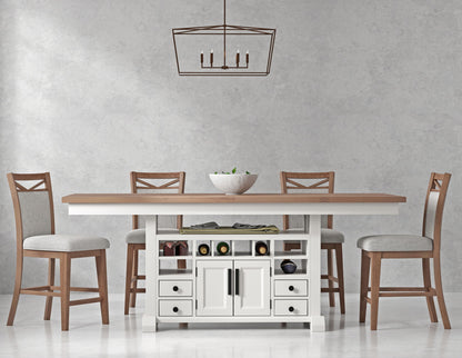 Americana Modern Dining - Island Counter-Height Extendable Dining Table - Cotton