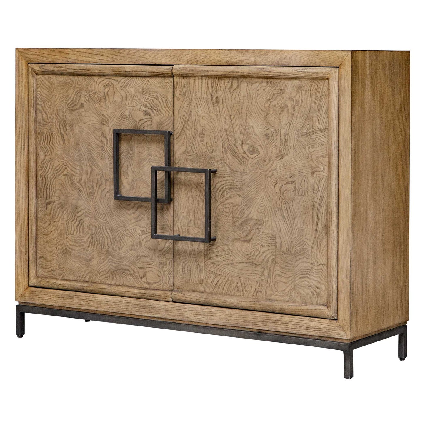 Paltrow - Burl 2 Door Cabinet - Woodtone