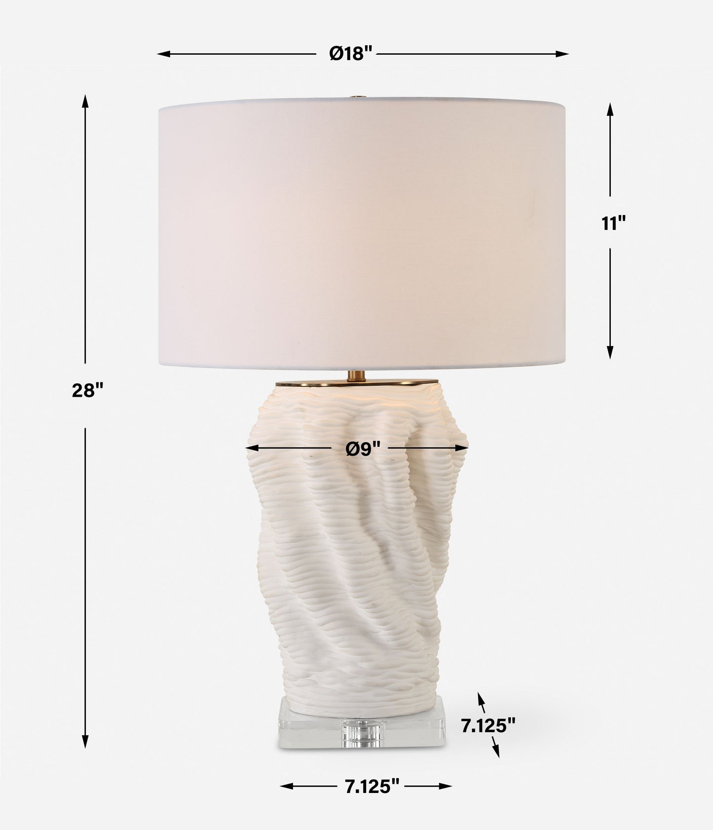 Stratified - White Table Lamp