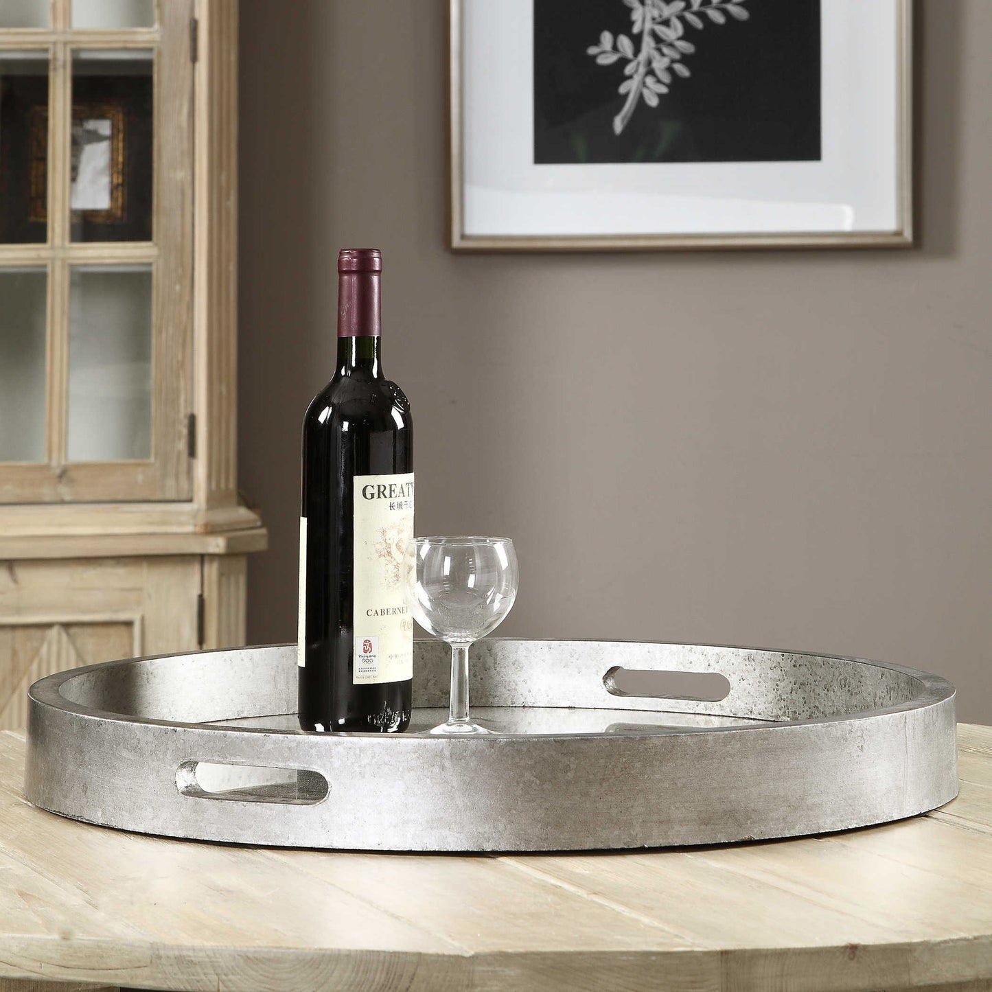 Bechet - Round Tray - Silver