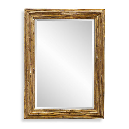Overlap - Teak Wood Mirror - Light Brown