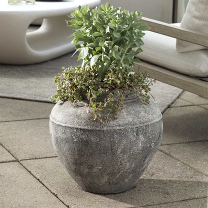 Echoes Of Time - Concrete Outdoor Planter - Dark Gray