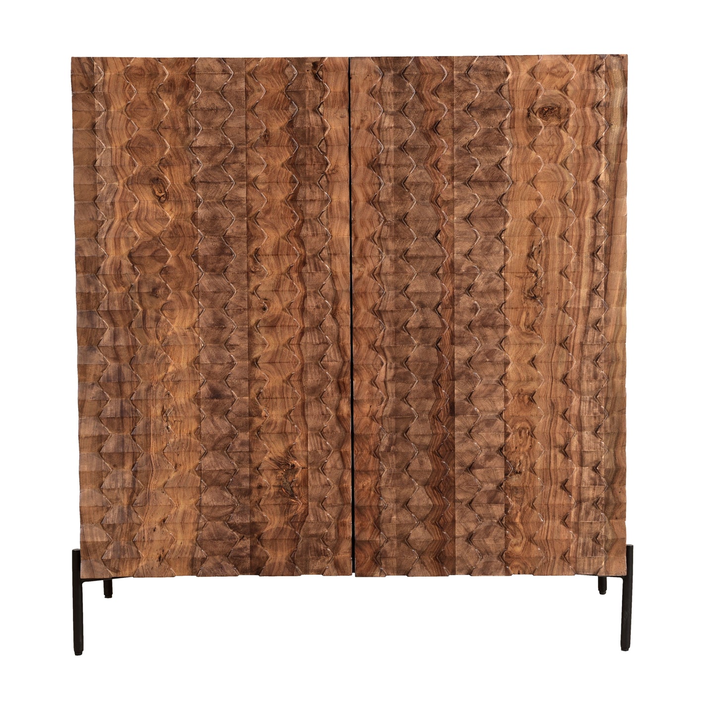 Atwood - Two Door Bar Cabinet - Dillion Sheesham Brown