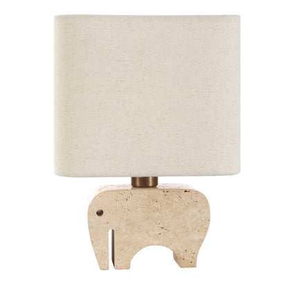 Tusk - Travertine Accent Lamp - Beige