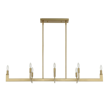 Cordoba - 8 Light Linear Chandelier - Gold