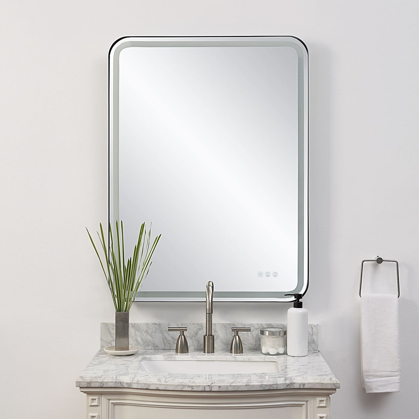 Crofton - Lighted Large Mirror - Black