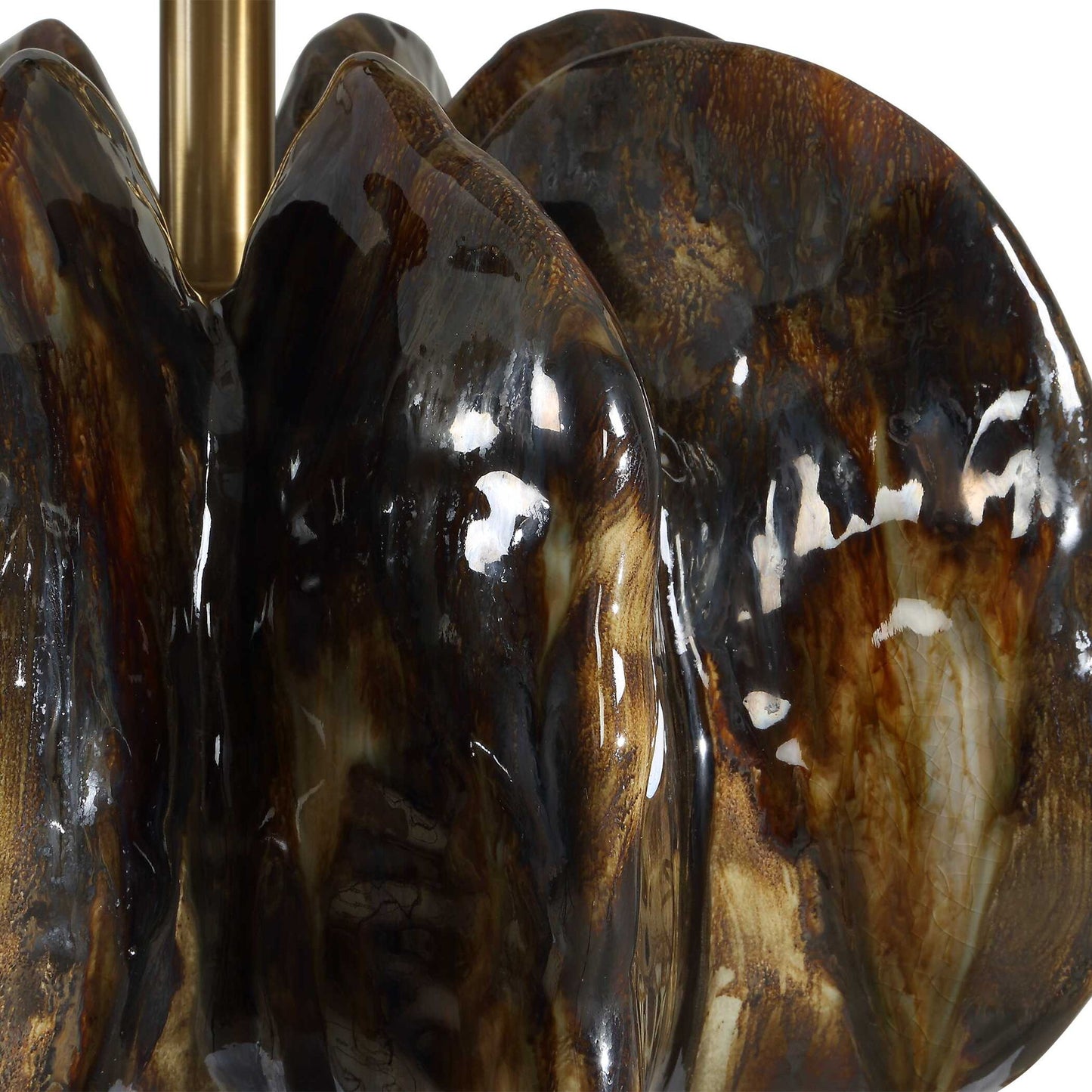 Jaudon - Glass Table Lamp - Brown