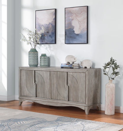 Carbondale - Four Door Credenza - Gray