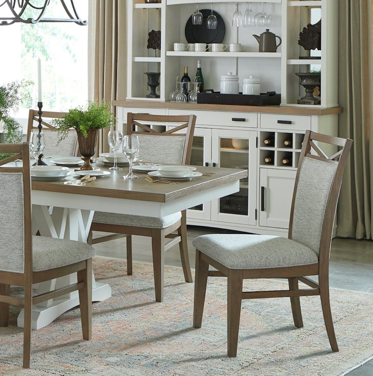 Americana Modern Dining - Upholstered Dining Chair (Set of 2) - Cotton White