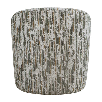 Mari - Boucle Swivel Chair - Green / White