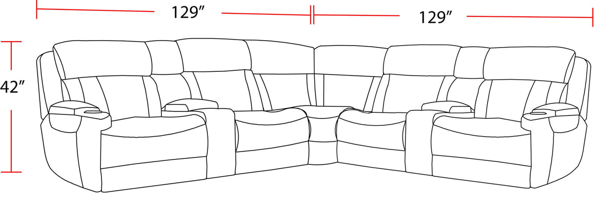 Dalton - Modular Power Reclining Sectional