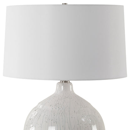 Dribble - White Glaze Table Lamp