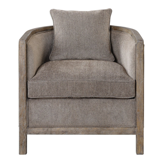 Viaggio - Chenille Accent Chair - Gray