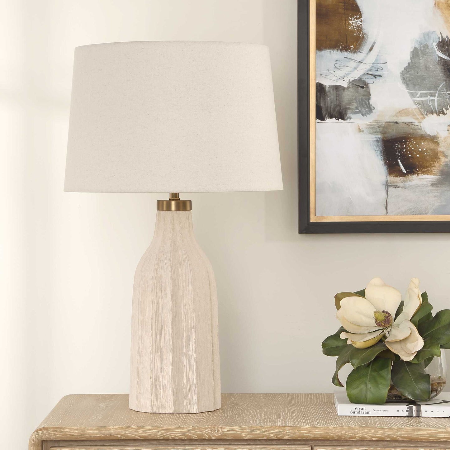Maddox - Textured Table Lamp - Off White