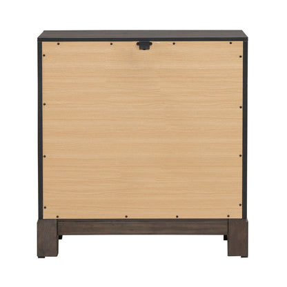 Modern Edge - Nightstand With Charging Station - Brown