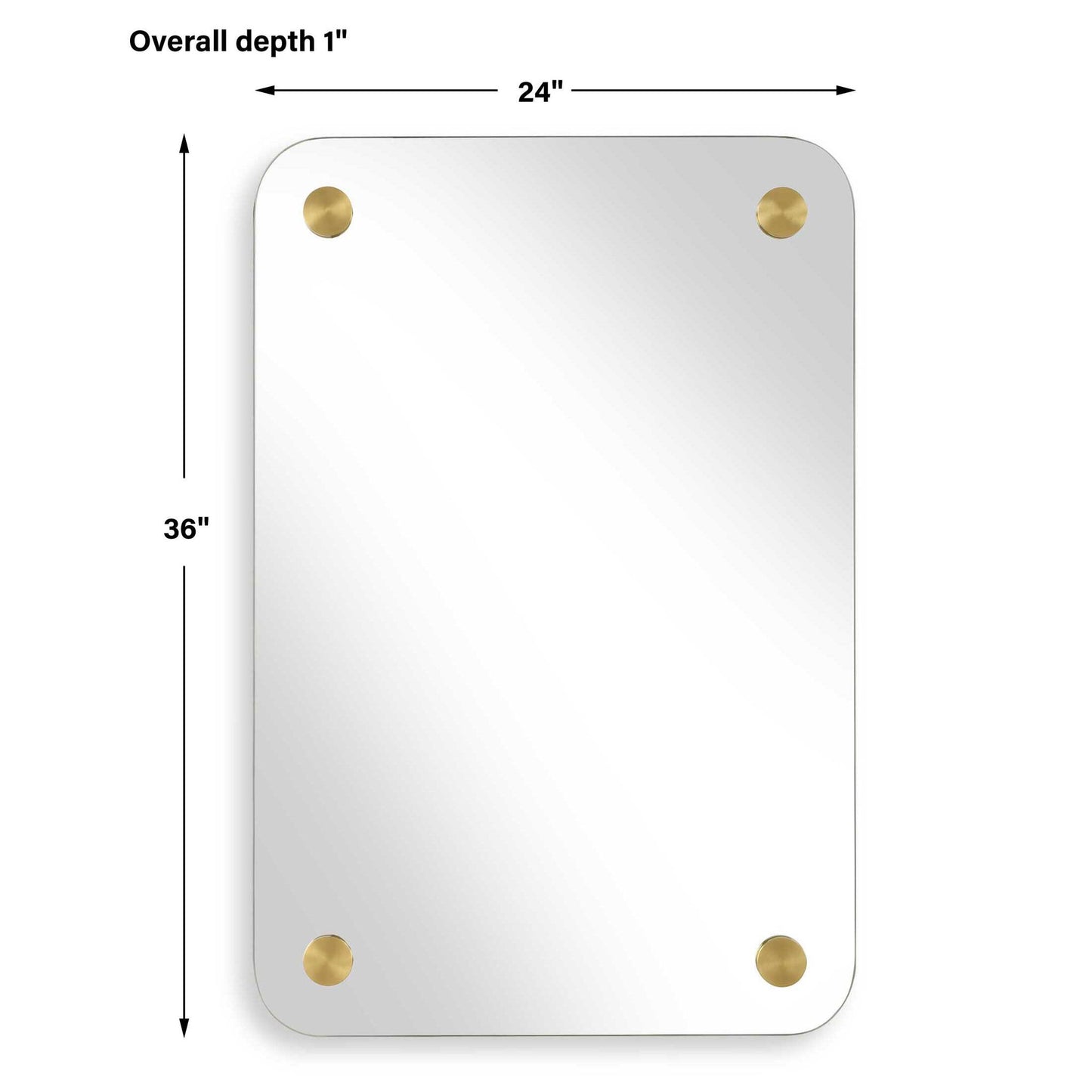 Hamrick - Frameless Mirror - Brass / Gold