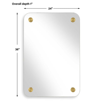 Hamrick - Frameless Mirror - Brass / Gold