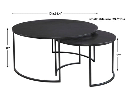 Barnette - Modern Nesting Coffee Tables (Set of 2) - Black