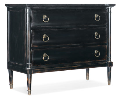 Charleston - Three Drawer Chest - Armoire Base - Black