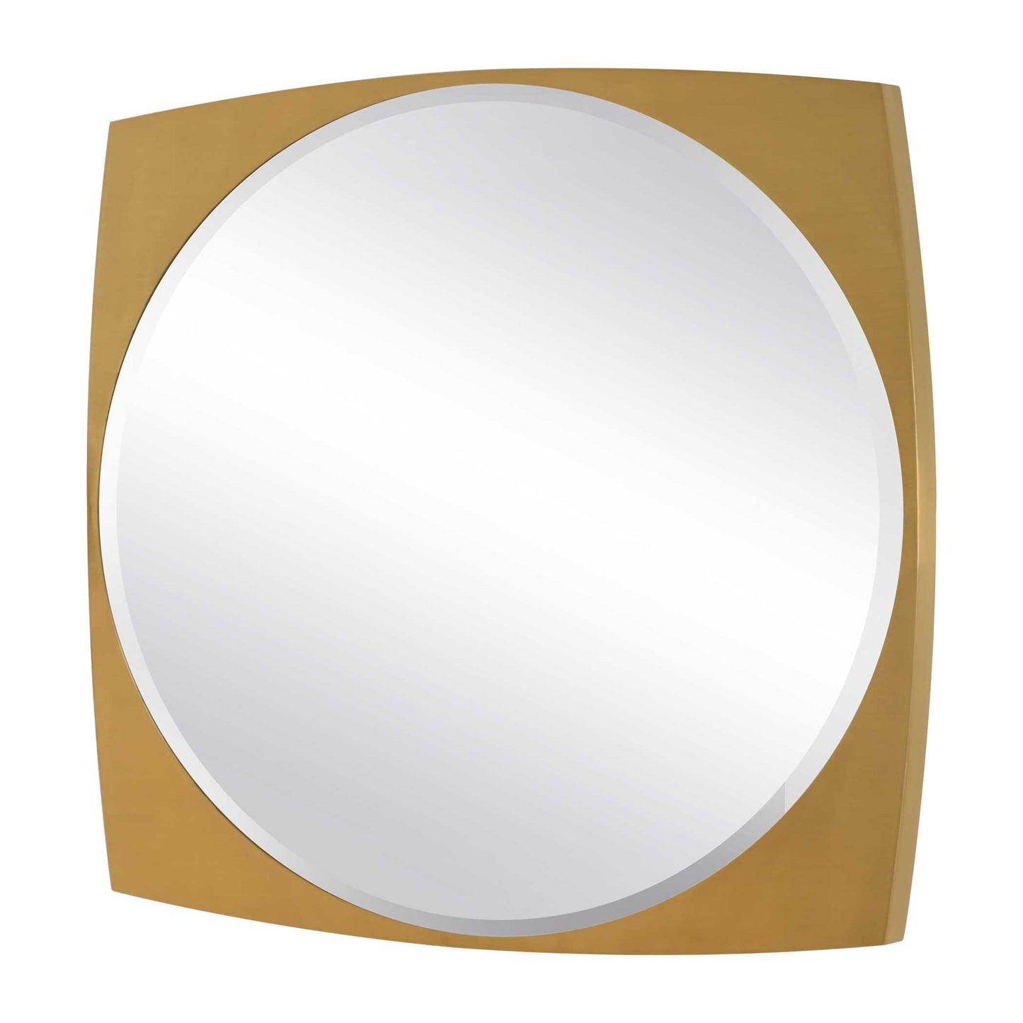 Neilia - Round Mirror - Brass
