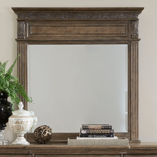 Carlisle Court - Landscape Mirror - Medium Brown