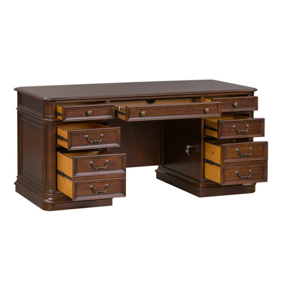 Brayton Manor - Jr Executive Desk - Dark Brown