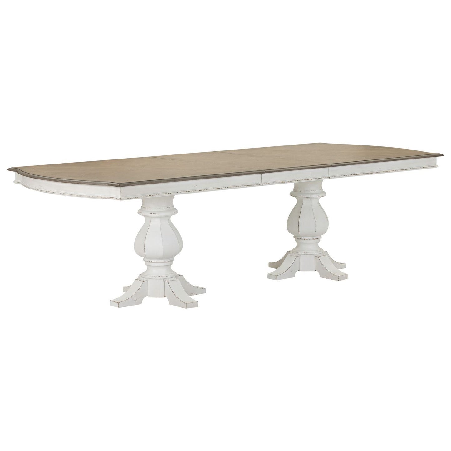 Magnolia Manor - Double Pedestal Table - White