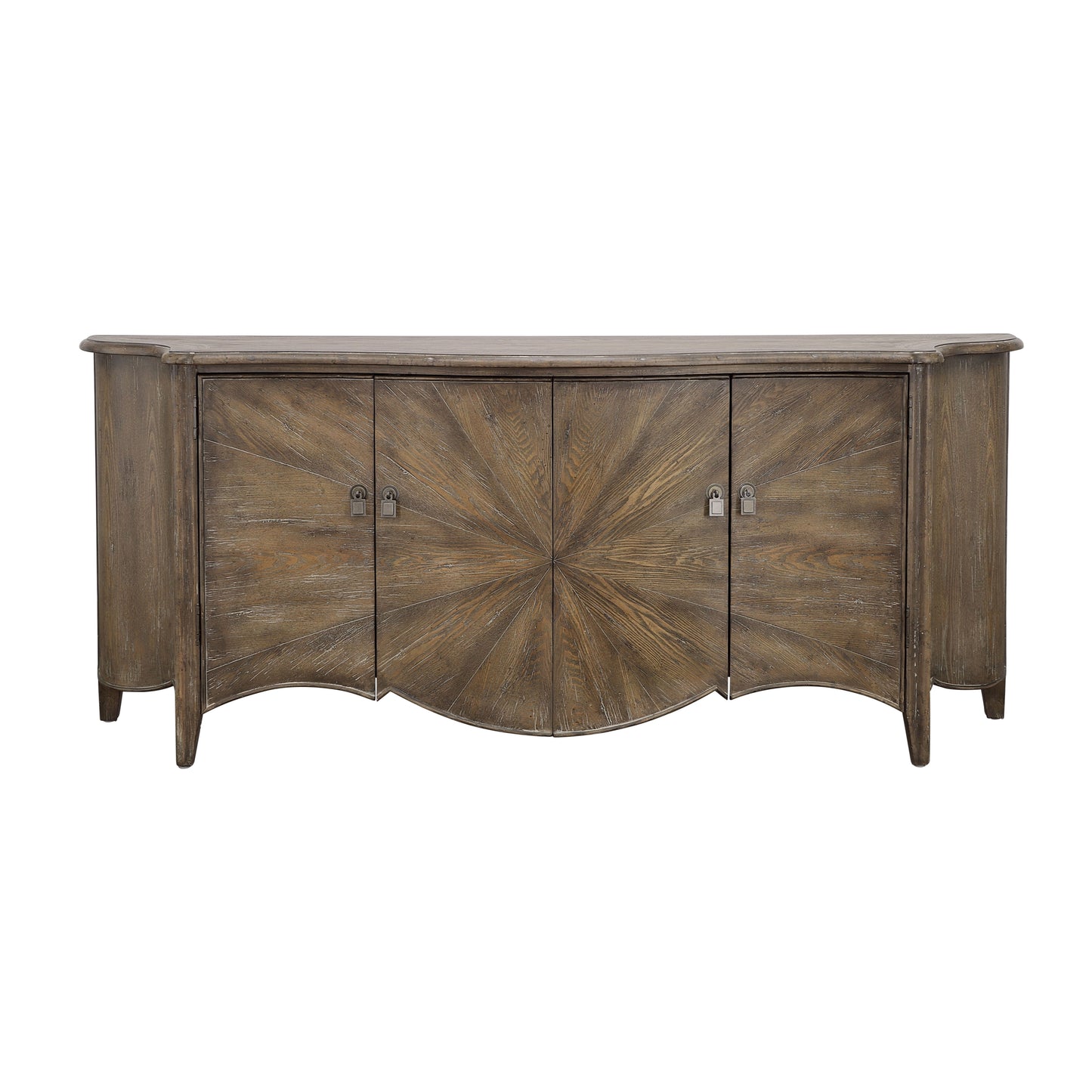 Fowler - Four Door Credenza - Aged Mixed Browns