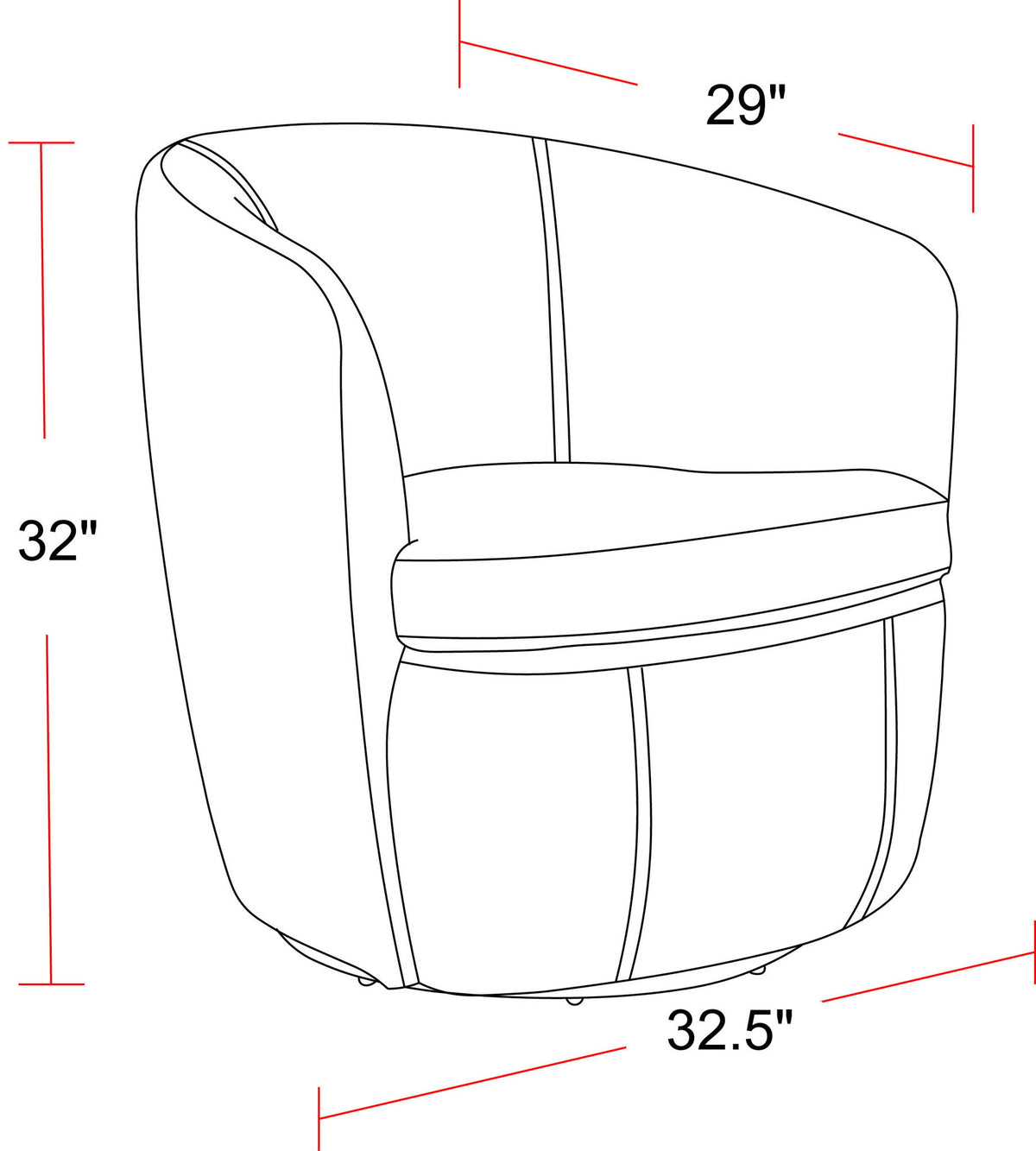 Barolo - Swivel Club Chair