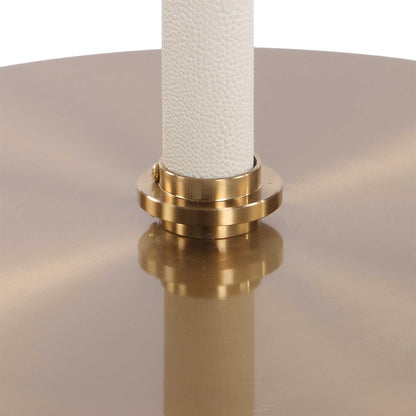 Cyprus - Accent Table - Brass / White