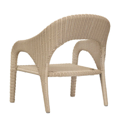 Kavali - Outdoor Wicker Lounge Chair - Woodtone