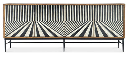 Commerce And Market - Linear Perspective Credenza - Light Brown