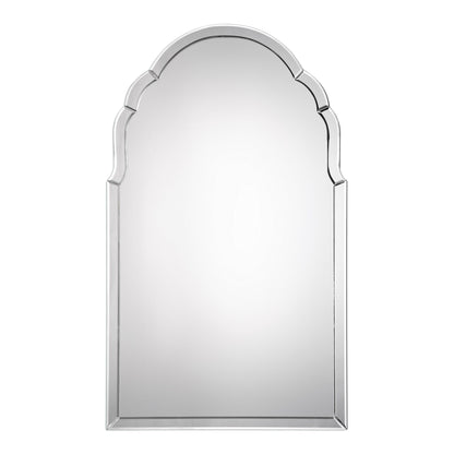 Brayden - Frameless Arched Mirror - Pearl Silver