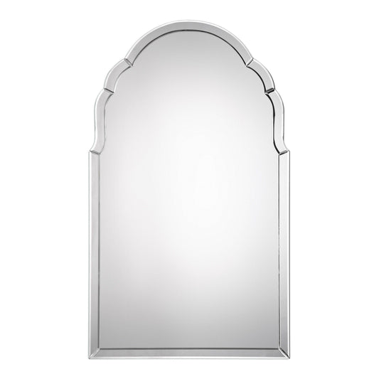 Brayden - Frameless Arched Mirror - Pearl Silver