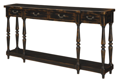 Alfonse - Four Drawer Console Table - Apperson Black