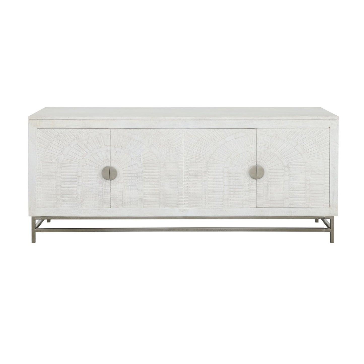 Amaya - Four Door Credenza - Romano Whitewash