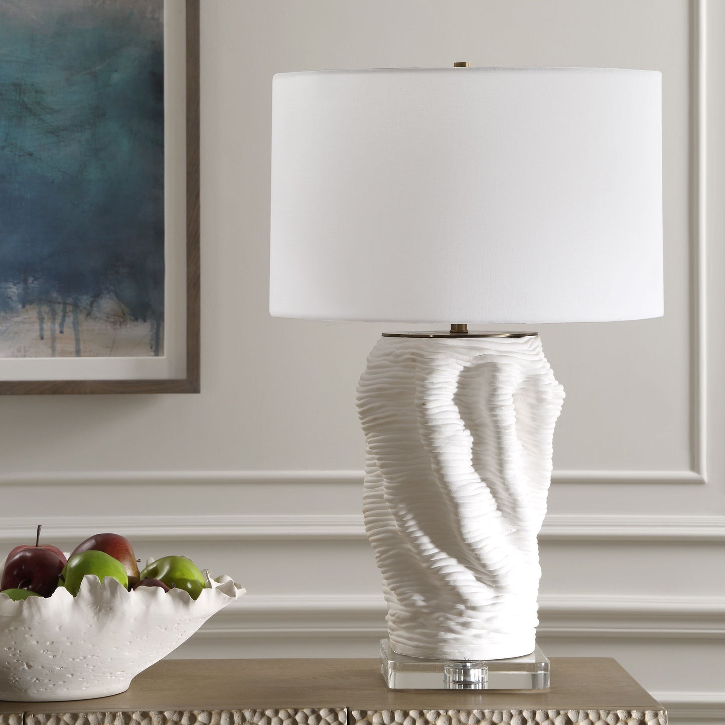 Stratified - White Table Lamp