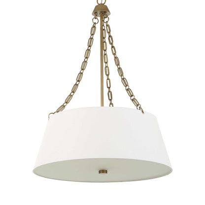Andalucia - 4 Light Drum Pendant - Gold / White