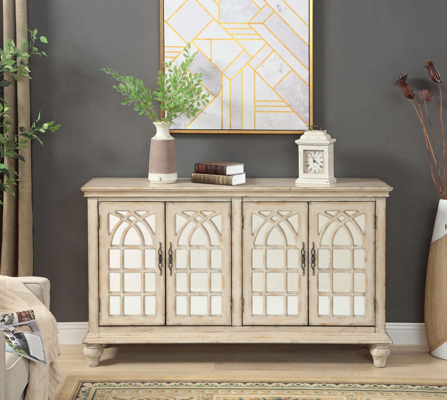 Evelyn - Four Door Credenza - Baskill French Cream