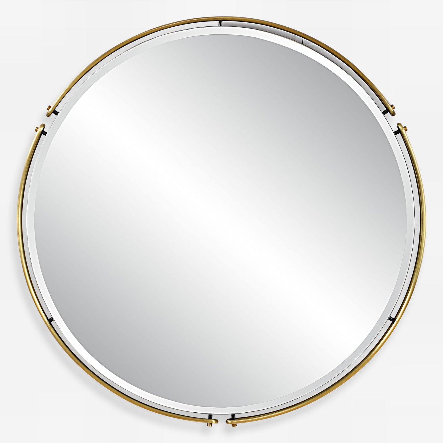 Wesley - Round Mirror - Gold