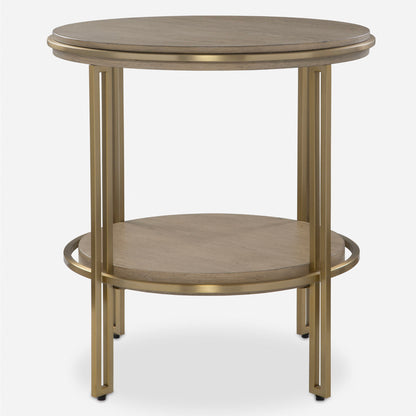 Elise - Round Brass Side Table