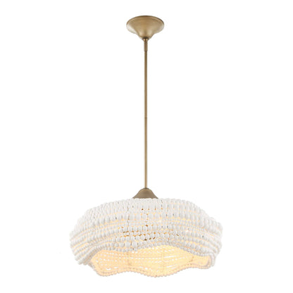 Biddeford - 5 Light Beaded Pendant - White