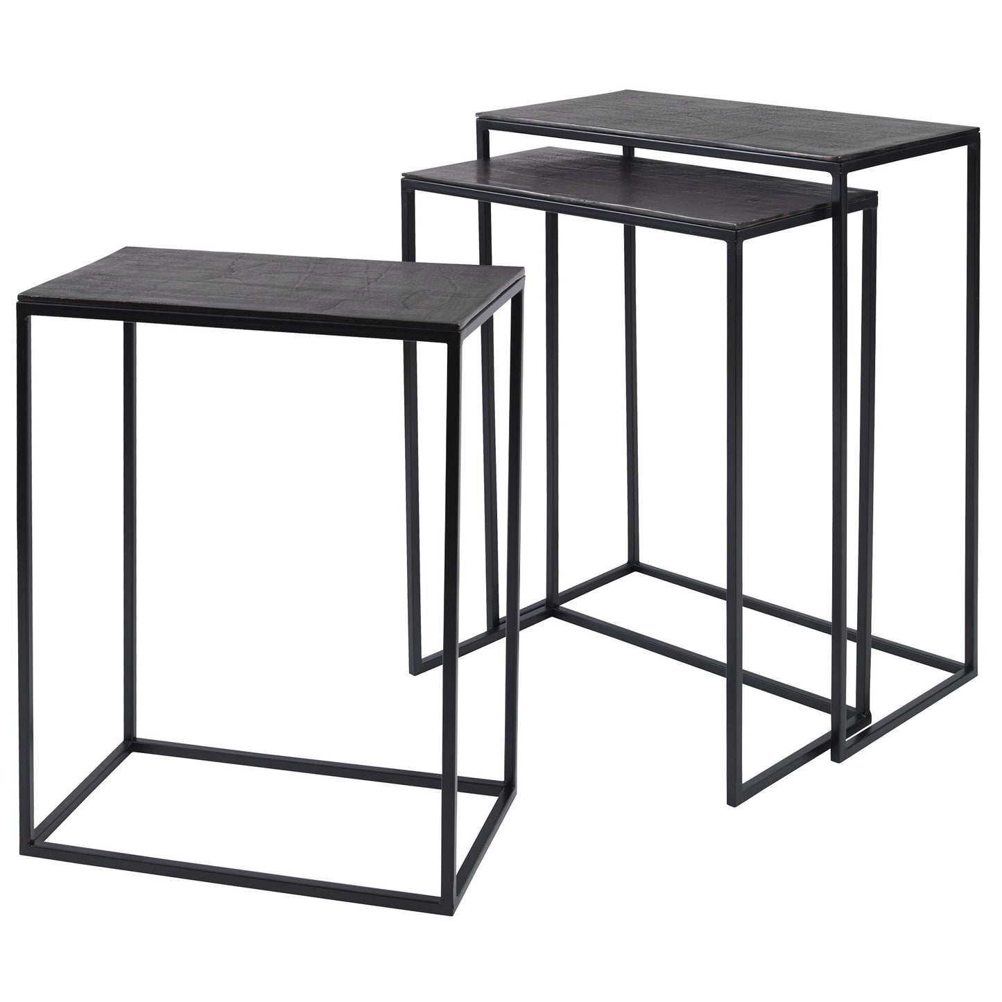 Coreene - Iron Nesting Tables (Set of 3) - Black