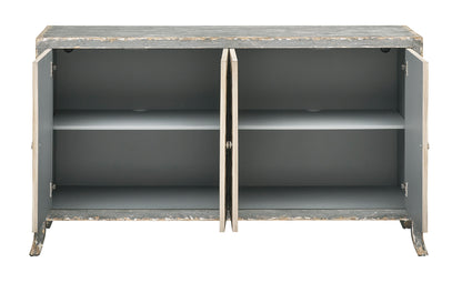 Marion - Four Door Credenza - Weathered Stone Gray