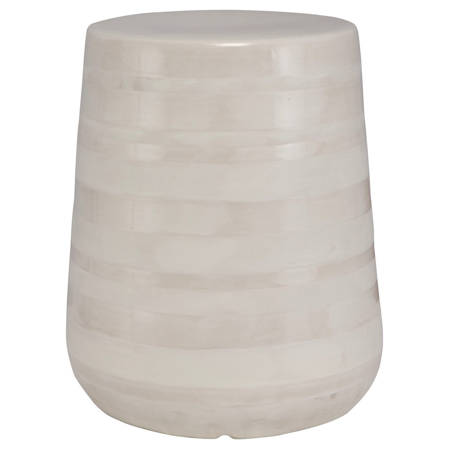 Desert Plains - Glaze Garden Stool - White