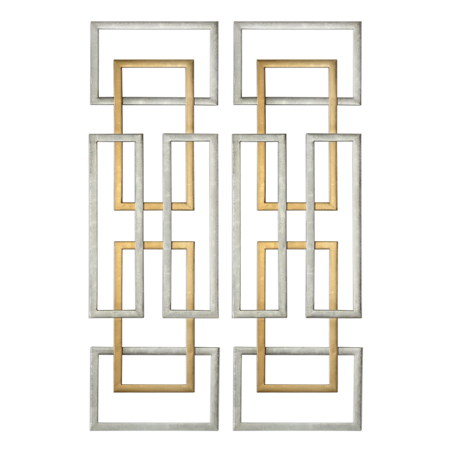 Aerin - Geometric Wall Art (Set of 2) - Gold