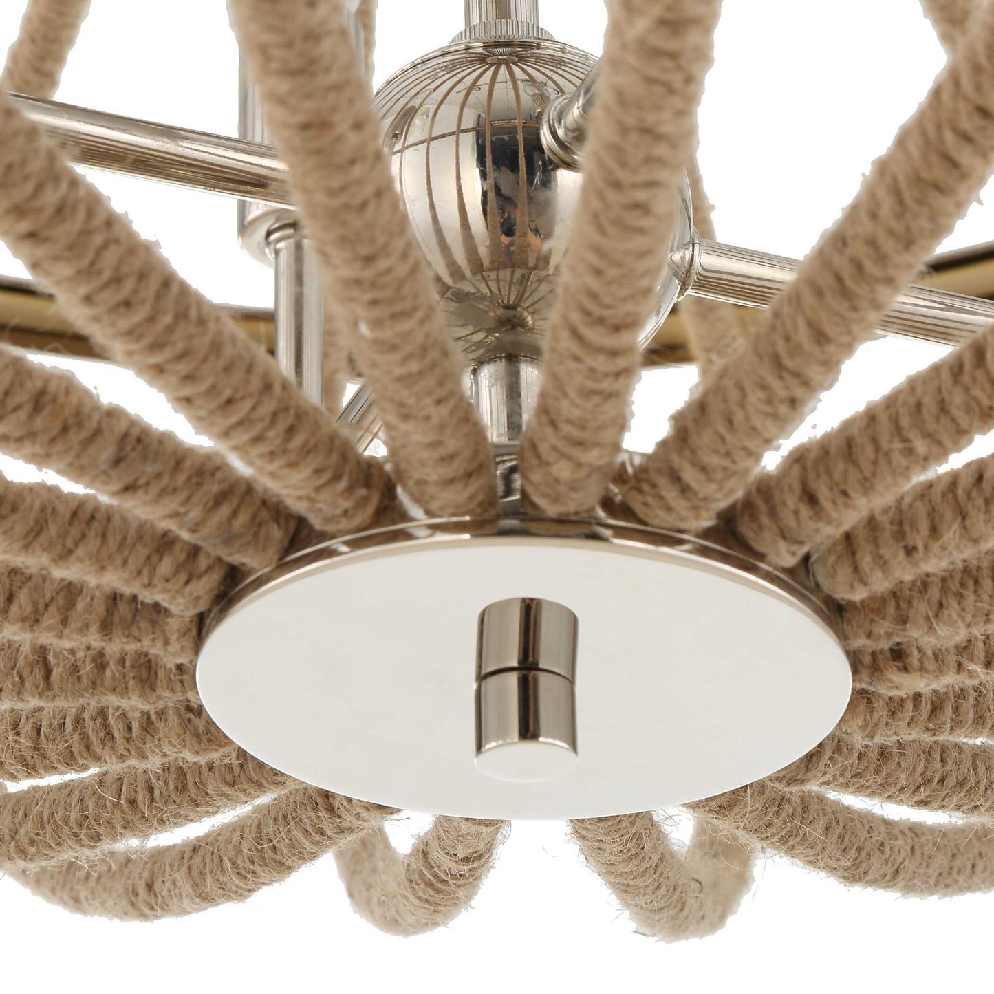 Lovelock - 4 Light Rope Empire Chandelier - Light Brown