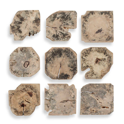Bahati - Wood Bleached Wall Decor (Set of 9) - Brown