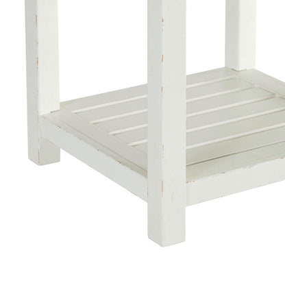 Backroads - End Table - Weathered White & Parchment Brown