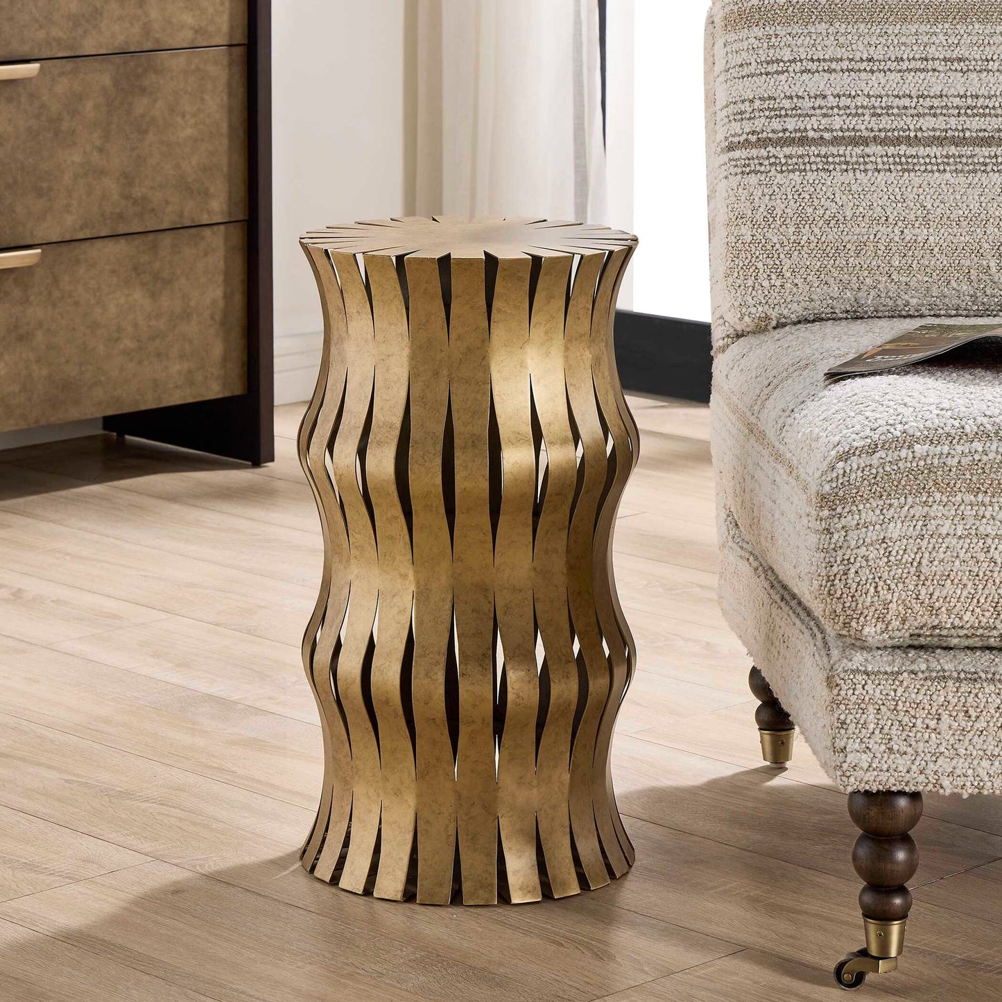 Arida - Accent Table - Aged Gold